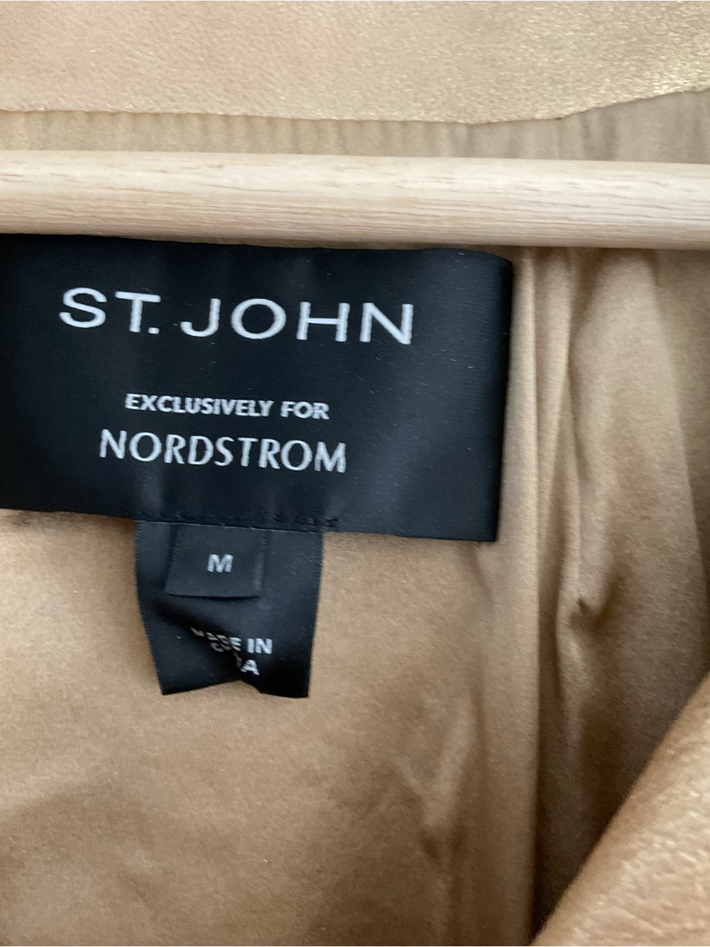 St. John Metallic Gold Bomber Jacket - Picture 6 of 6